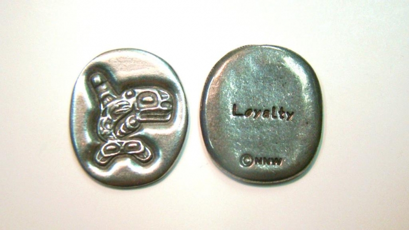 Pocket Spirit - Whale (LOYALTY) - by Mike Dangeli, Nisgaâ€™a Tlingit, Tsimshian